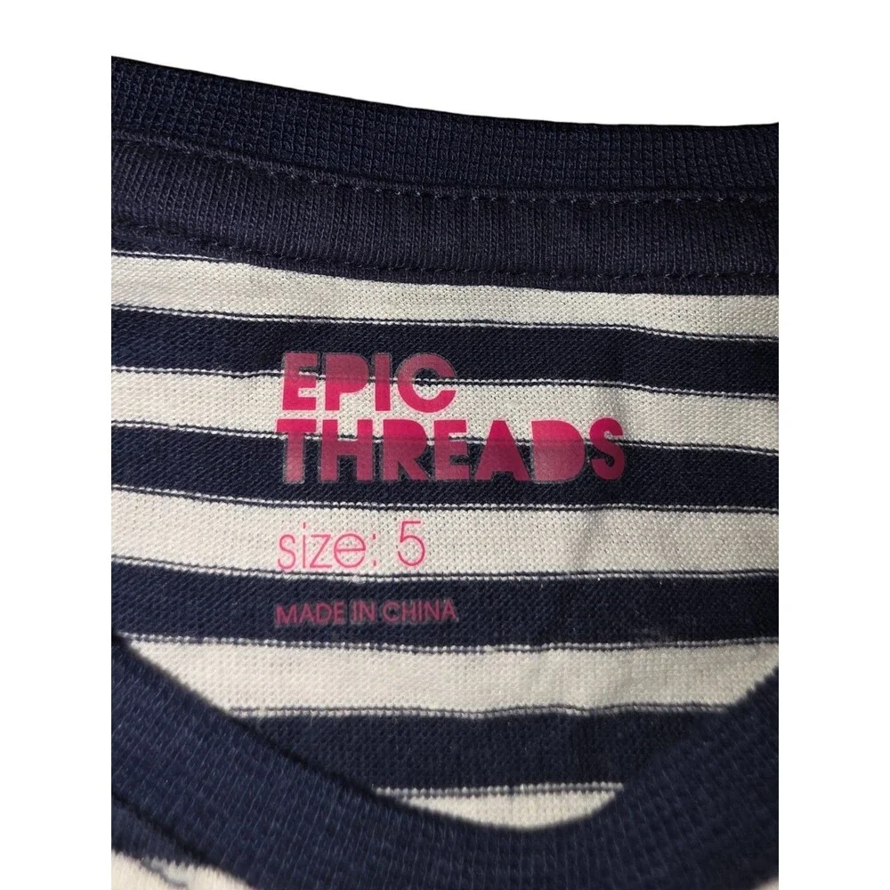 Epic Threads Girls Short Sleeve Top Shirt White Size 5 NWT - Picture 7 of 9